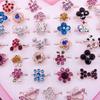 10Pcs New Zirconia Ring Floral Pattern Ring  Cartoon Alloy Ring