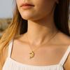 Golden Marine Life Charms: Stainless Steel Shell and Starfish Necklace and Bracelet Pendants