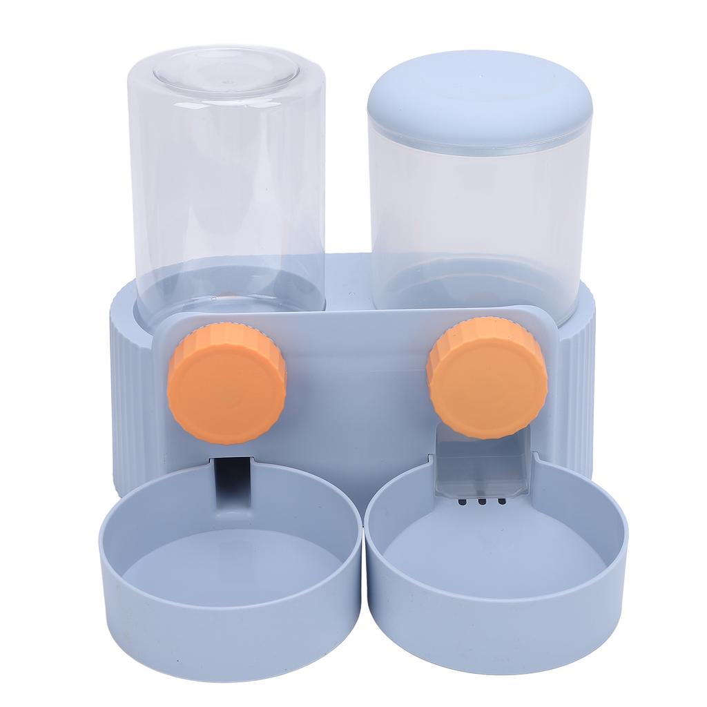 Pet Food Bowl Water Bottle Dispenser Multifunctional Hanging Automatic Self Feeding and Waterer Set for Dogs Cats