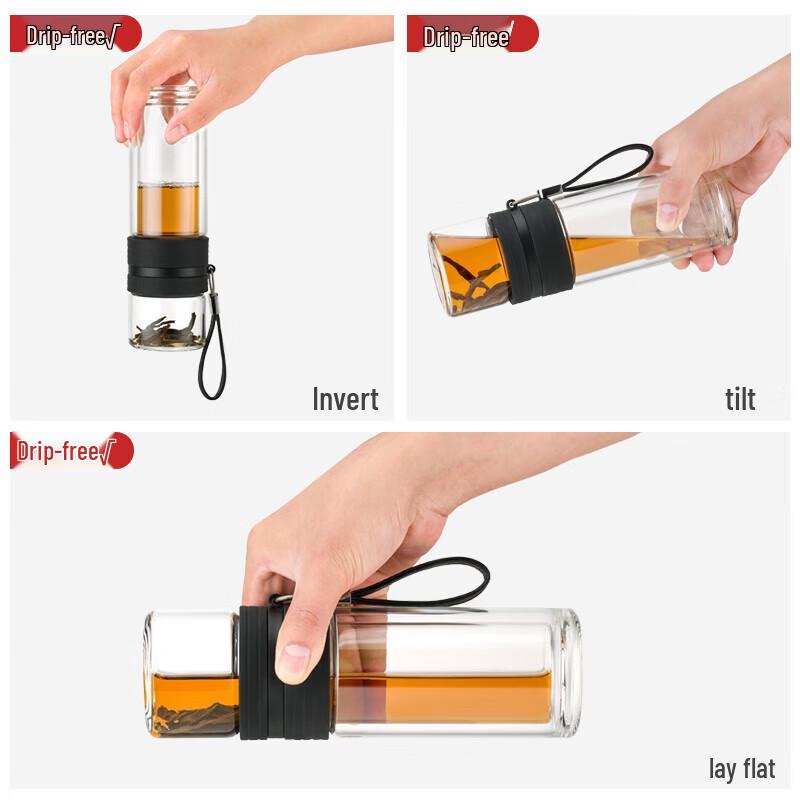Shine Ming Double-Wall Glass Tea Infuser Bottle