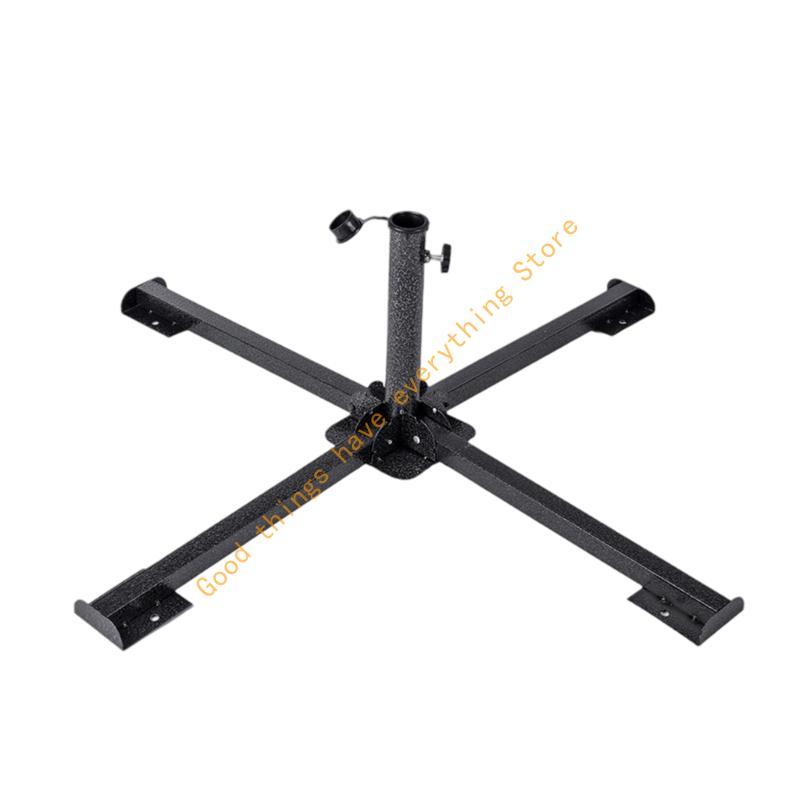 Wide Canopies Garden Umbrellas Base Weatherproofed Sun Shelter With Stabilizing Steel Crosses for Patios And BBQ 55KF