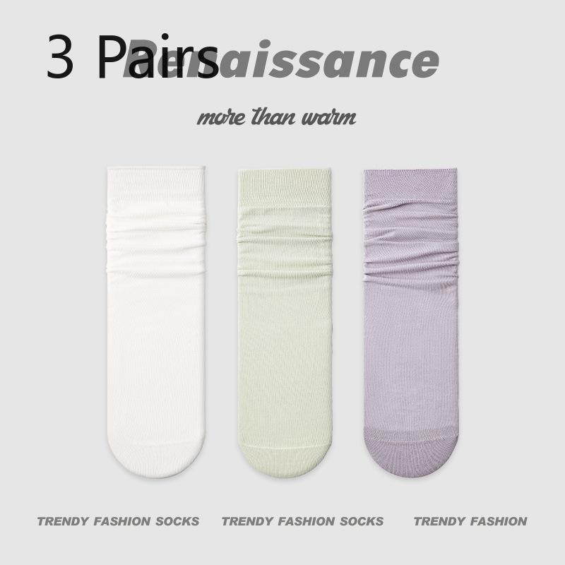 

3 пары женских тонких модных носков до икры на весну и лето 3 Pairs