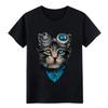Steampunk Cat Unisexs 5050 T Shirt Print Cotton O Neck Leisure Gift Humor Summer Slim Shirt Unisex Tees