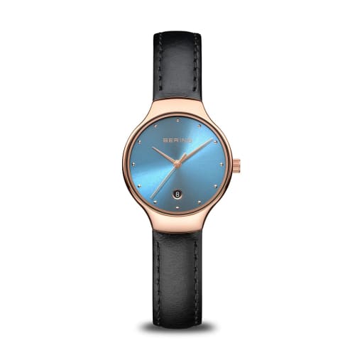 

Жіночий годинник BERING, Ексклюзив для Японії, Крижано-блакитний з чорним шкіряним ремінцем з телячої шкіри, Сапфірове скло, 13326-468, Офіційно імпортовано, 3-річна гарантія