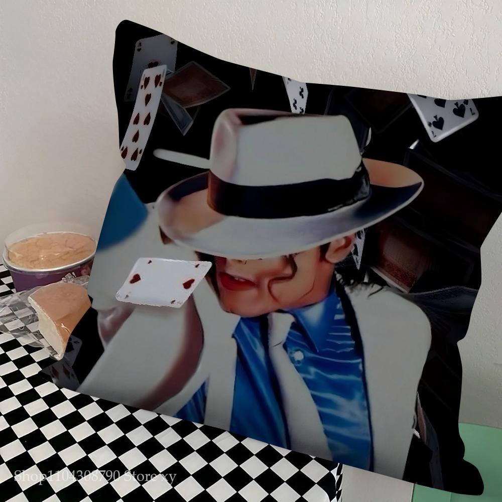 Povlak na polštář M-Michael Jackson Čtvercový polštář Ložnice Pohovka Volný čas Pohodlný polštář Auto Obývací pokoj Domácí dekorace