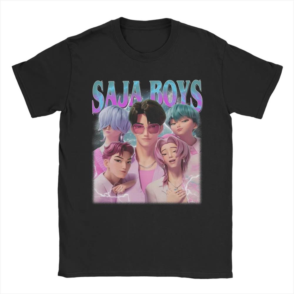 

Funny Kpop Demons Saja Boys Team Hunters T-Shirt Men Round Collar Cotton T Shirt 2025 Short Sleeve Tee Women Printed Clothing S