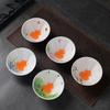 Ceramic Hand-painted Gourd Teacup Household Kung Fu Tea Set Tea Brewing Master Cup Hat Cup Master Cup Tea Cup Tea Cup Tasting Cup