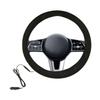 Winter Car Heating Steering Wheel Cover 12V Plug-in Steering Wheel Cover Universal Anti Slip Steering Wheel Protector Cover