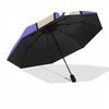 1pc Three Hand Gesture Fashionable Automatic Opening/Closing Folding Umbrella with 8 Iron Bones, Plastic Handle Yy251015008
