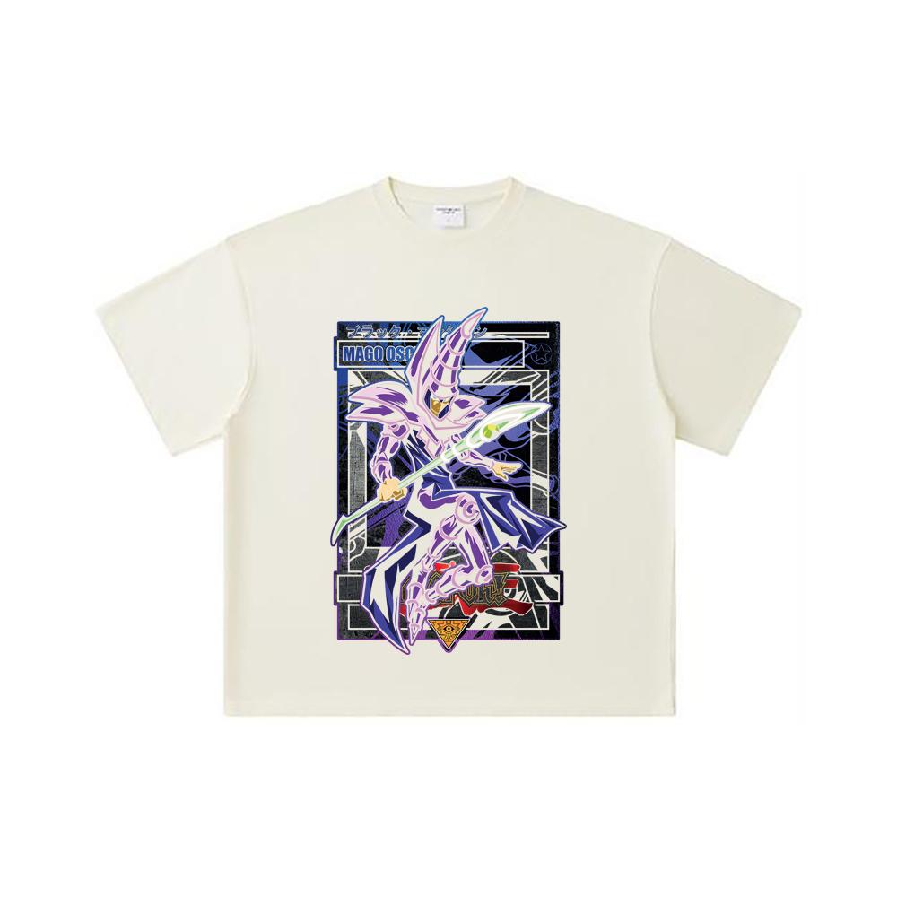 260 GSM Double Yarn 32 Count 100% Cotton Yu-Gi-Oh V5 Mago Oscuro Print Unisex Heavy Cotton T Shirt