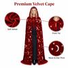 Moon and Star Print Halloween Hooded Cloak with Oversized Hood Cosplay Costume