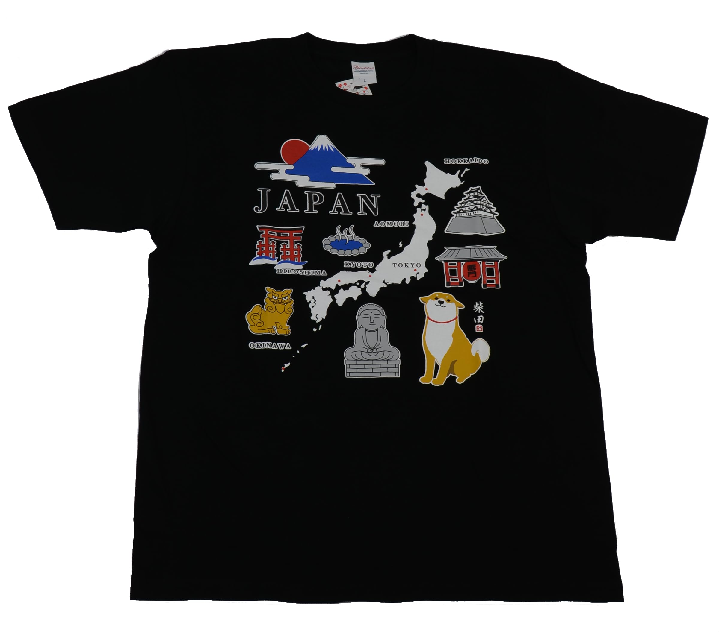 

Friends Hill T-Shirt L Nihon Chizu Shibata Black