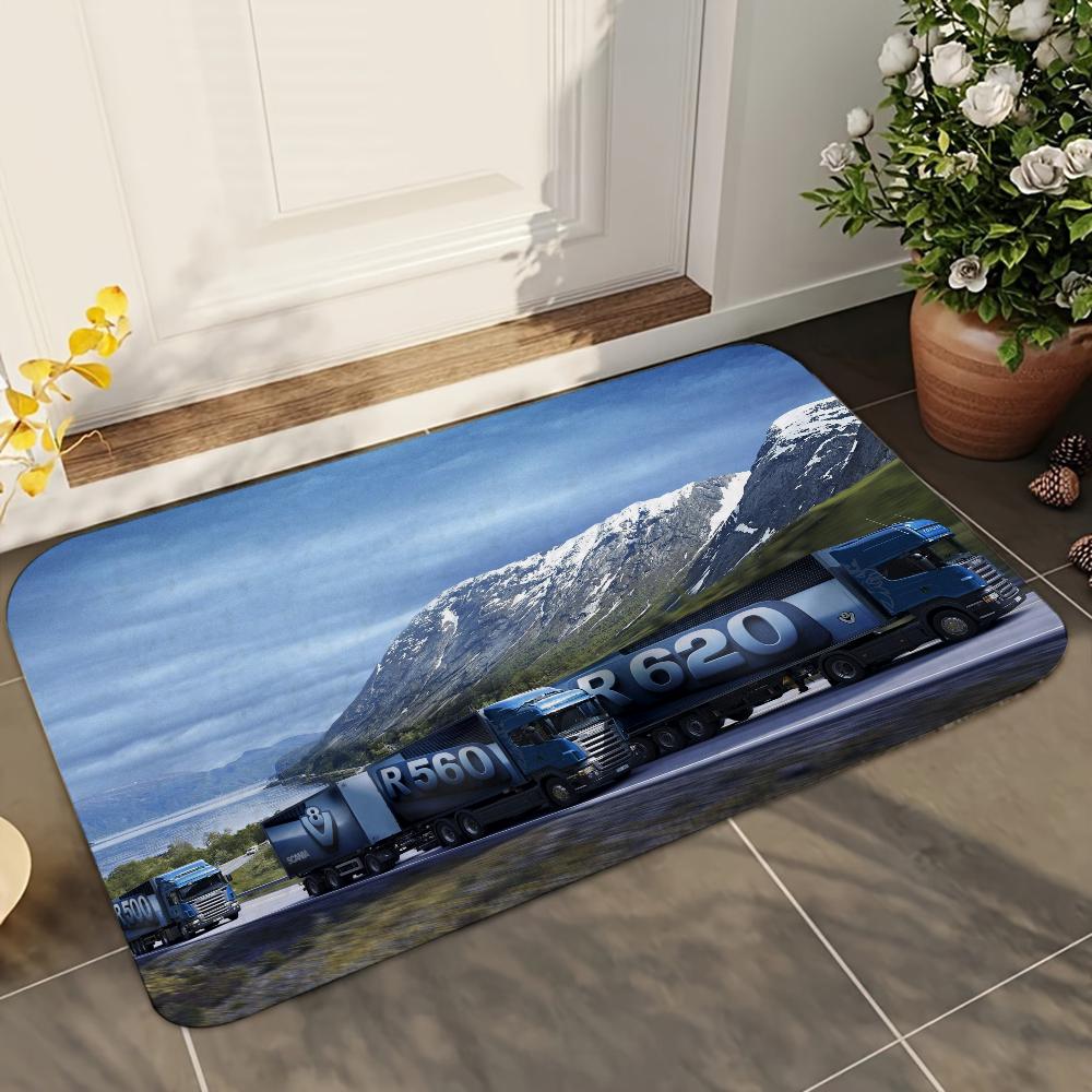 1 Stück Erstklassiger LKW S-Scania Badezimmer Saugmatten Rutschfeste Matten Heimdekorationszubehör Teppiche Heimküche Bodenmatten