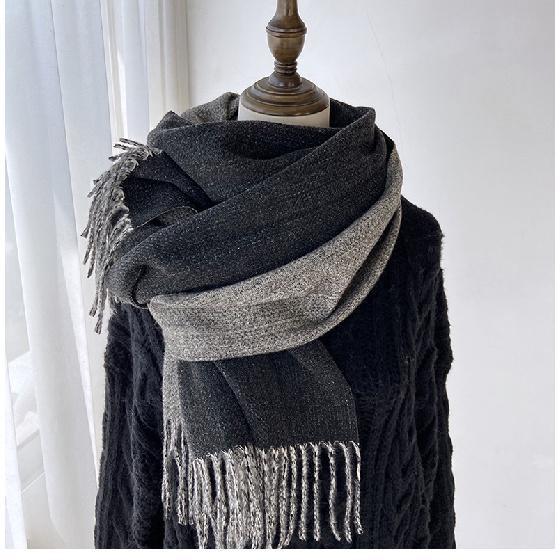 Fashionable And Trendy Scarves For Women In Autumn And Winter, New Mid Length Scarves With Sweet And Warm Tassel Shawls For Students And Couples