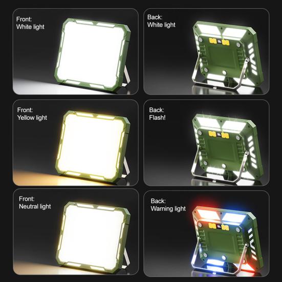 Multi-functional Outdoor Camping Light 3 Colors Adjustable Rechargeable Super Bright Portable Fishing Hiking Tent Emergency Lantern Floodlight