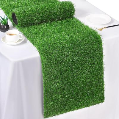 Kunstgras Tafel Runner, Groen Gras Tafel Runner Tafelblad Decoratie Golf Thema Zomer Lente Feest Bruiloft Baby Bruidsdouche