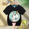 Cute unicorse hole cartoon print kids Tshirt summer childrens cotton short sleeve casual tops for boys and girls