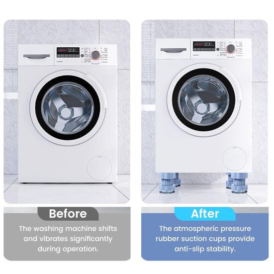 4/8Pcs Washing Machine Universal Heightening Pads Washer Dryer Leveling Stand Easy To Install Noise Reduction Anti-Vibration Riser Pads