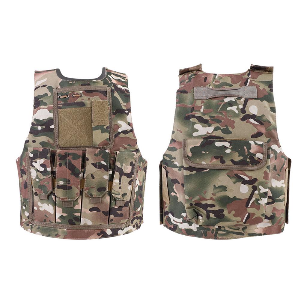 Children Kids Army Military Equipment Combat Game Camouflage Uniform Vest(CP Camouflage)