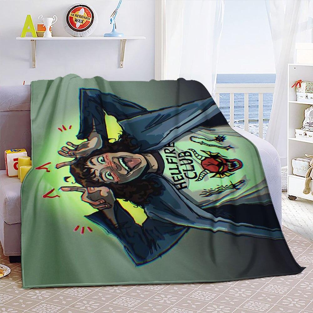 Eddie Munson Stranger Things Tragbare Warme Überwurfdecken für Bettwäsche Reise