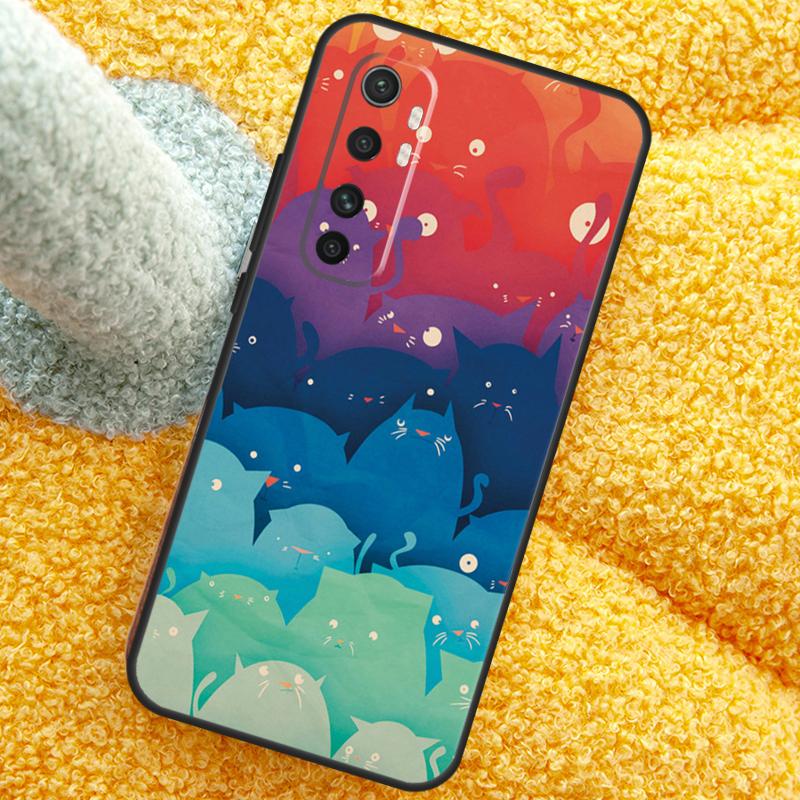 Cute Cartoon Cats Collage Case For Xiaomi 15 14 Ultra 13T 14T 15T 17 Pro Max Cover For POCO X7 F8 Pro X3 X5 X6 F5 F6 F7