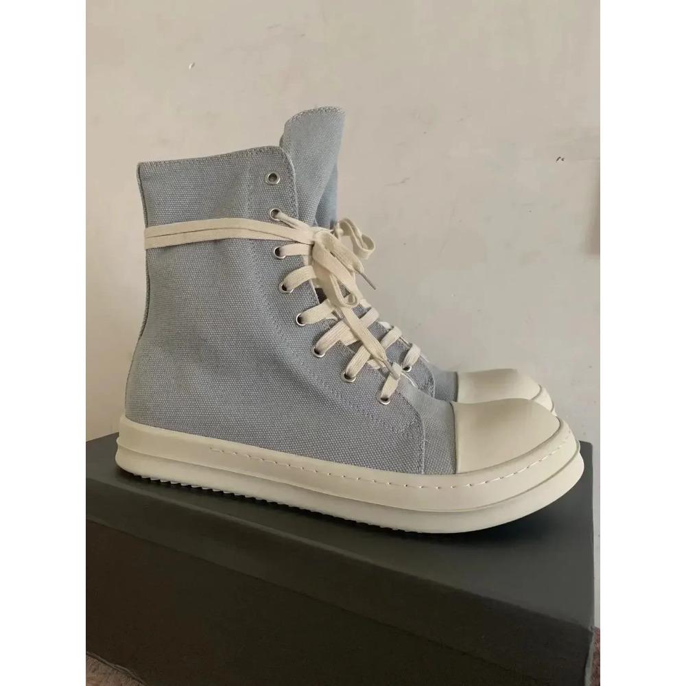 Quality Designer High Top Board Shoes Thick Sole Brand  Heightened Black Shoes Versatile Canvas Shoes Women's Boots