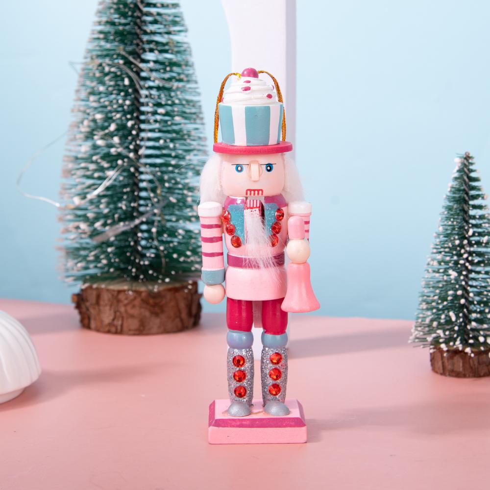 Pink Dessert-Style Nutcracker Ornament Set