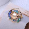LSOOYH Natural Freshwater Pearl Rings For Women Bohemian Flower Gold Color Party Ring Pearl Jewelry Anniversary Gifts