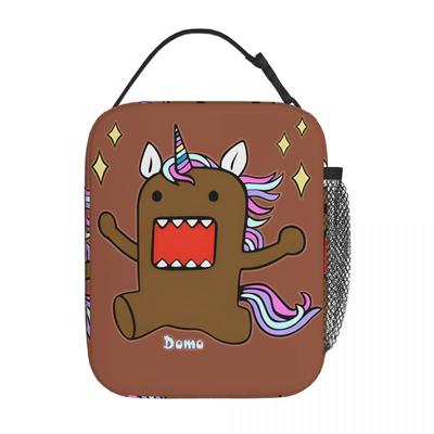 Domo Unicorn Insulated Lunch Bag Thermal Bag Meal Container Animation Cartoon Brown Domo Kun Tote Lunch Box Men School Travel