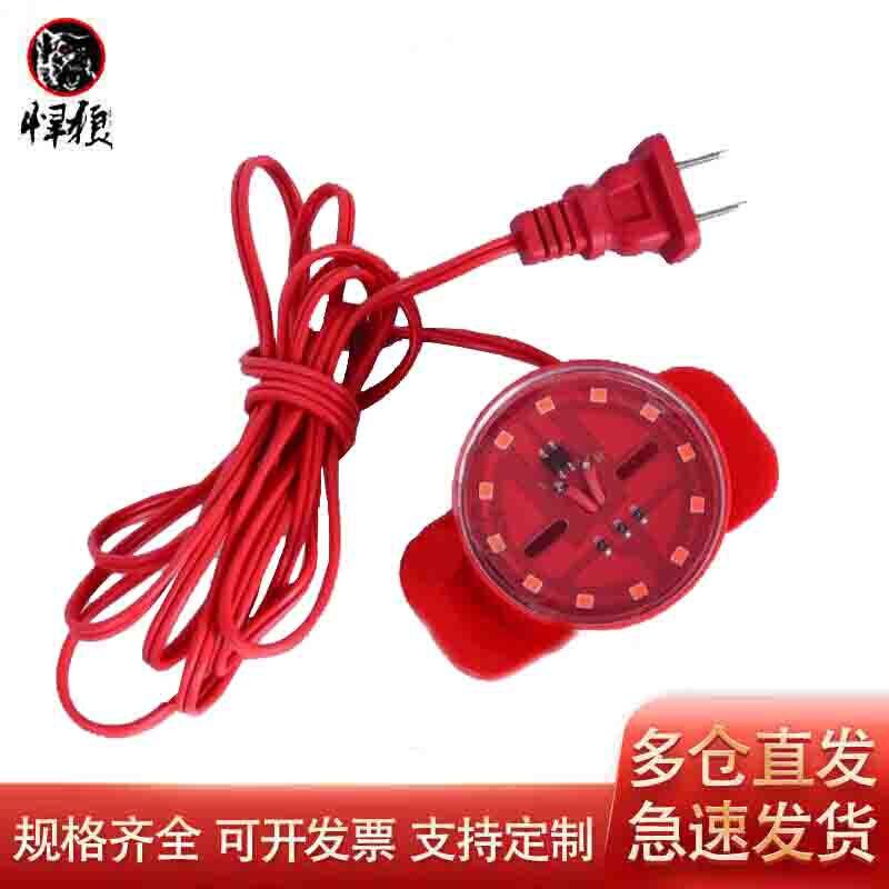 Flocked Red New Year Lantern with LED Light LED