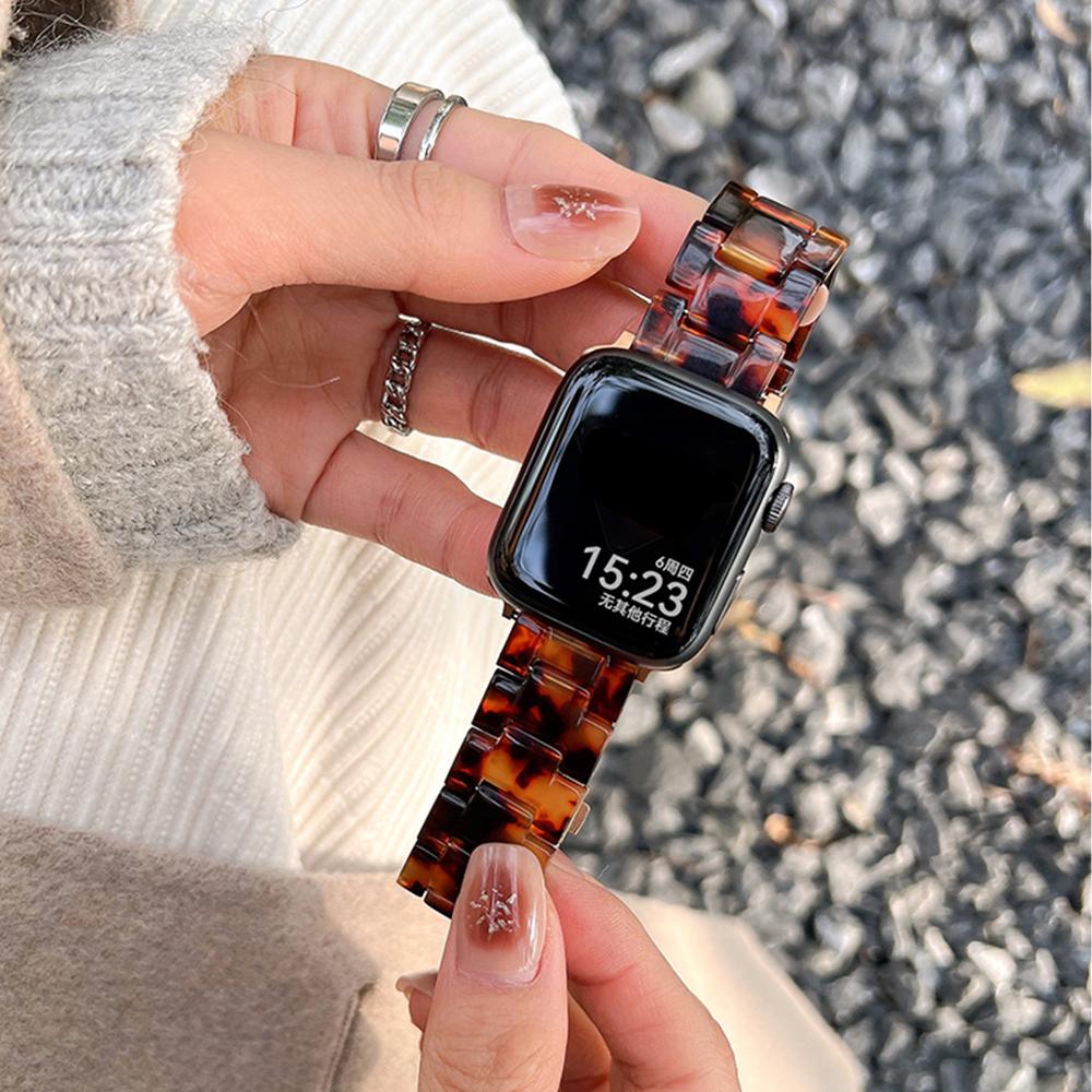 Laser Transparent Acrylic Strap for Apple Watch Band 42mm 46 41 38 45 44 49 40mm Women Bracelet for iWatch Series 10 9 8 7 6 5