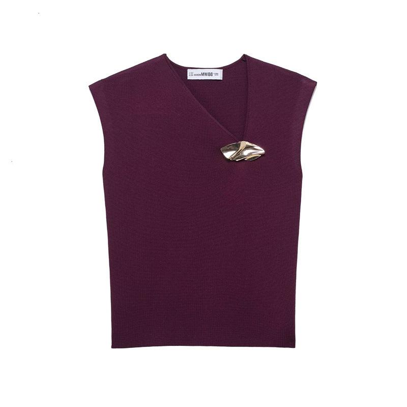 

TAOP&ZA Women s Knitted Sleeveless Tank Top - Spring/Summer Fashion Large