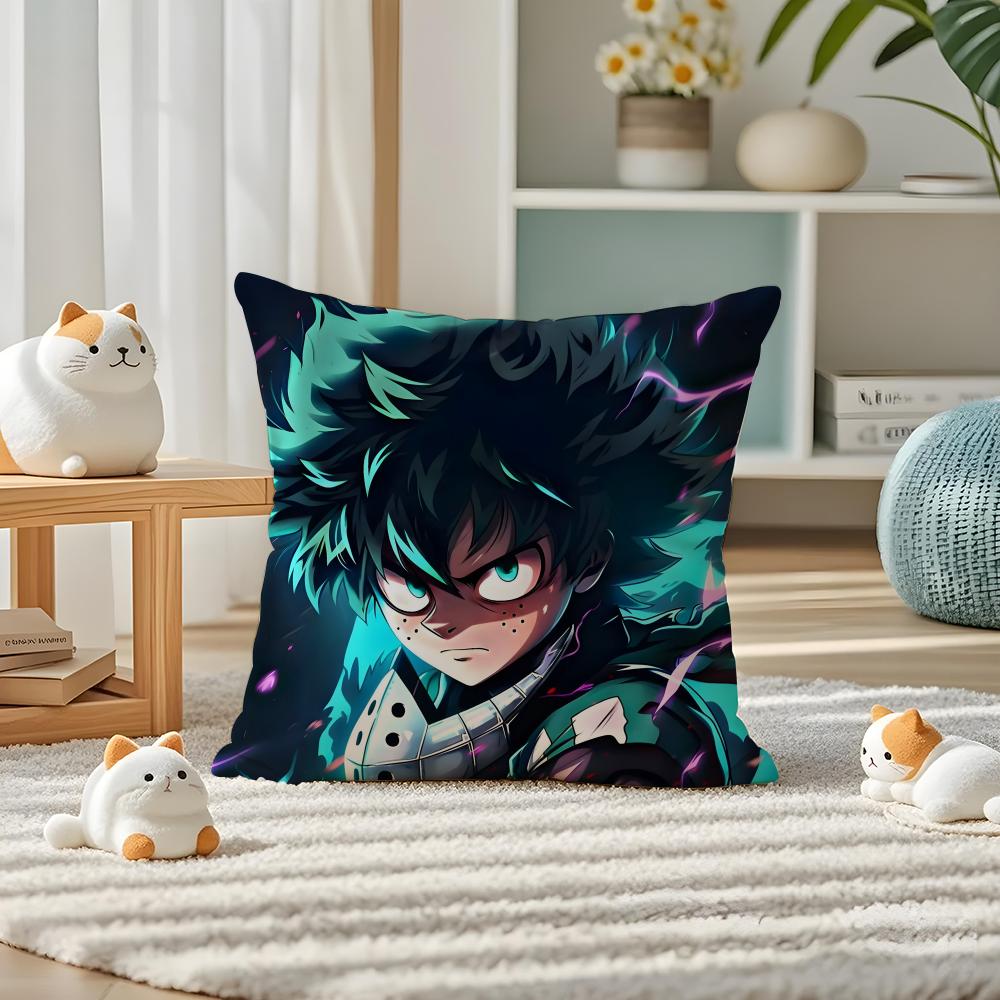 My Hero Academia Izuku Midoriya Pillow Case Silky Elegant Comfort Sofa Bed Invisible Zipper