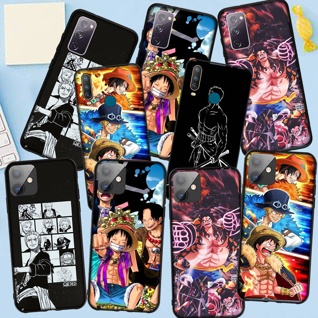 Coque de téléphone pour iPhone 17 15 16 Plus Redmi Note 14 12 11 13 Pro Max Huawei P30 P20 Lite OPPO A60 A40 A80 A18 A16 A54 Roronoa Zoro Luffy One Piece Cover