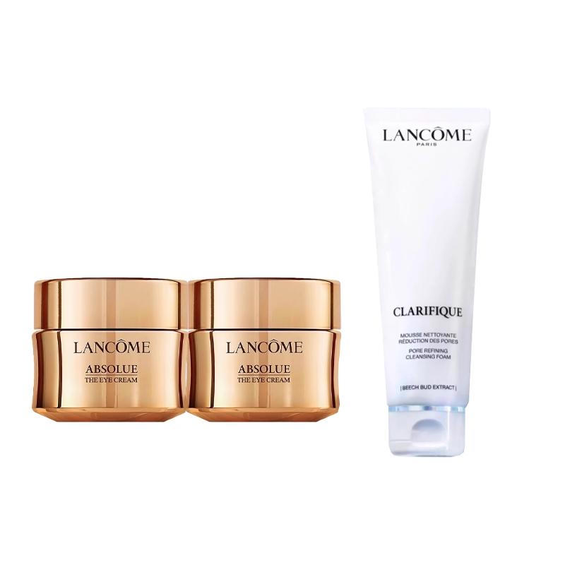 Lancôme Jingchun Aurora Skin Care Set, Stable and Soothing + Three-piece set: Jingchun Eye Cream 20ml/can*2+Aurora Cleansing 125ml