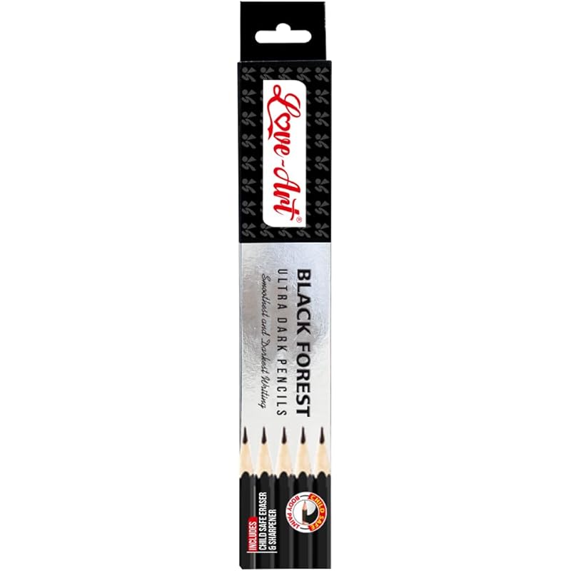 

Artline Black Forest Ultra Dark Pencils Smooth Writing, Break-Resistant Lead, Child-Safe Paint, Easy To Erase & Sharpen 310