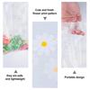 Transparent Plastic Tote Bags Handheld Packaging for Storage Use 100Pcs with Flower Print