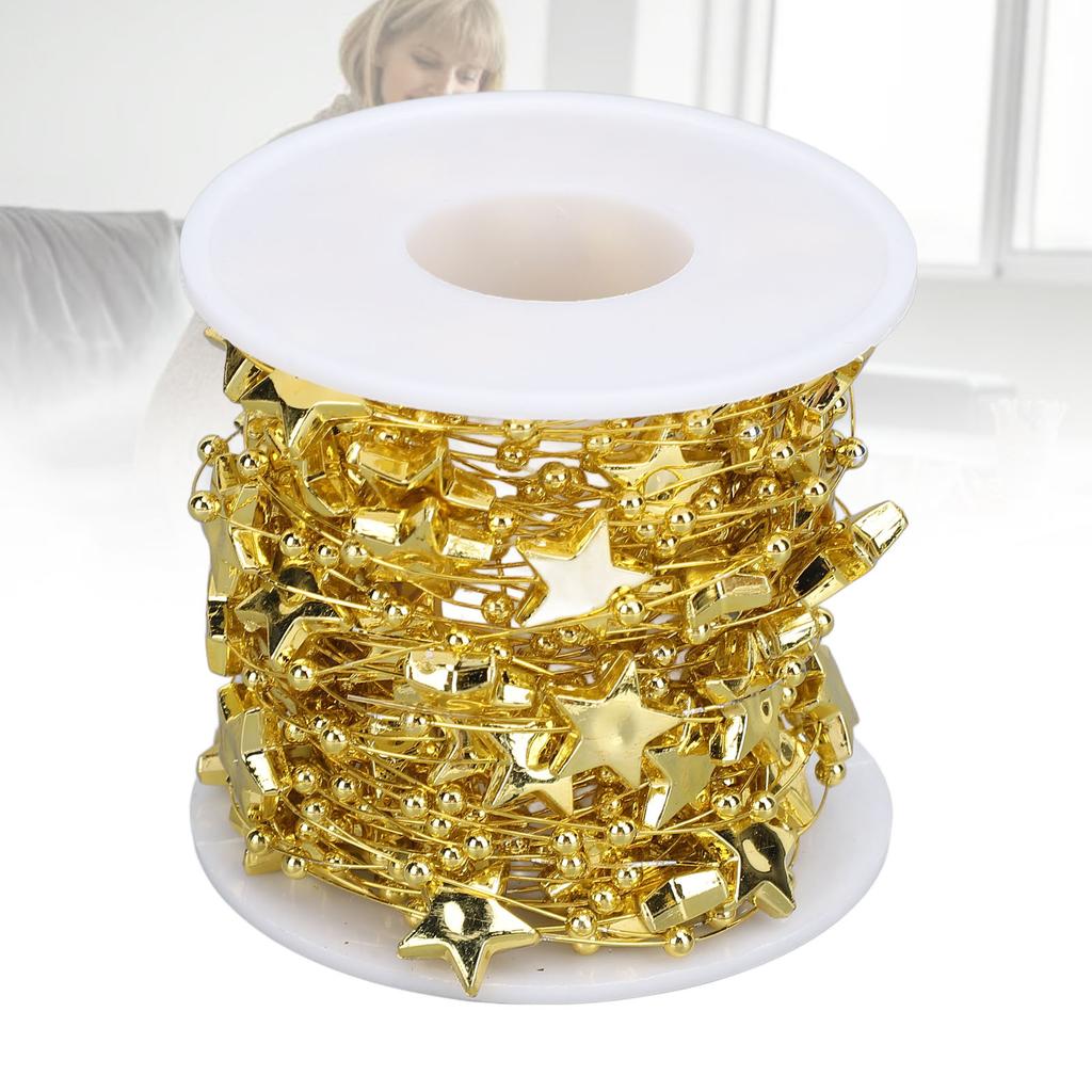 2 Rolls Star Bd String Garland 10m Length Cuttable Decorative Bds Garland for Wedding Christmas Home Decor
