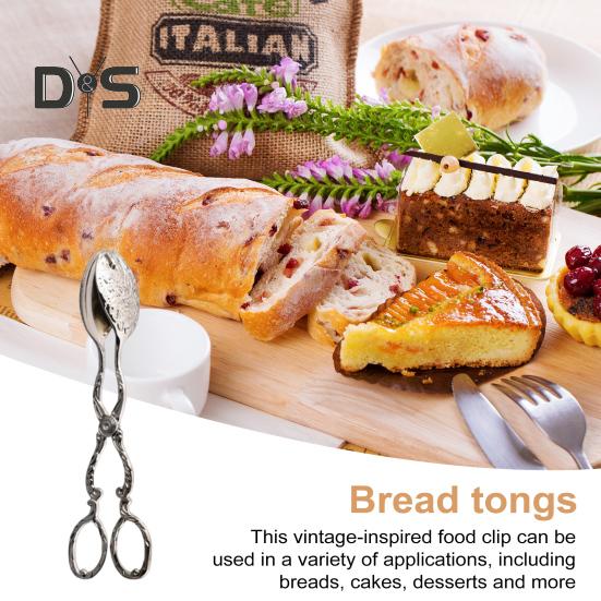 Kleště na pečivo Spona na bábovku Arabský styl Vintage Bufetové kleště Grilovací kleště do kuchyně Domácí dort pečení Dezerty Salát Smažení Grilování