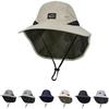 Summer Wide Brim Waterproof and Quick-drying Panama Caps Outdoor Visor Bucket Hats Mesh Breathable Sun Hat with Neck Flap Hiking