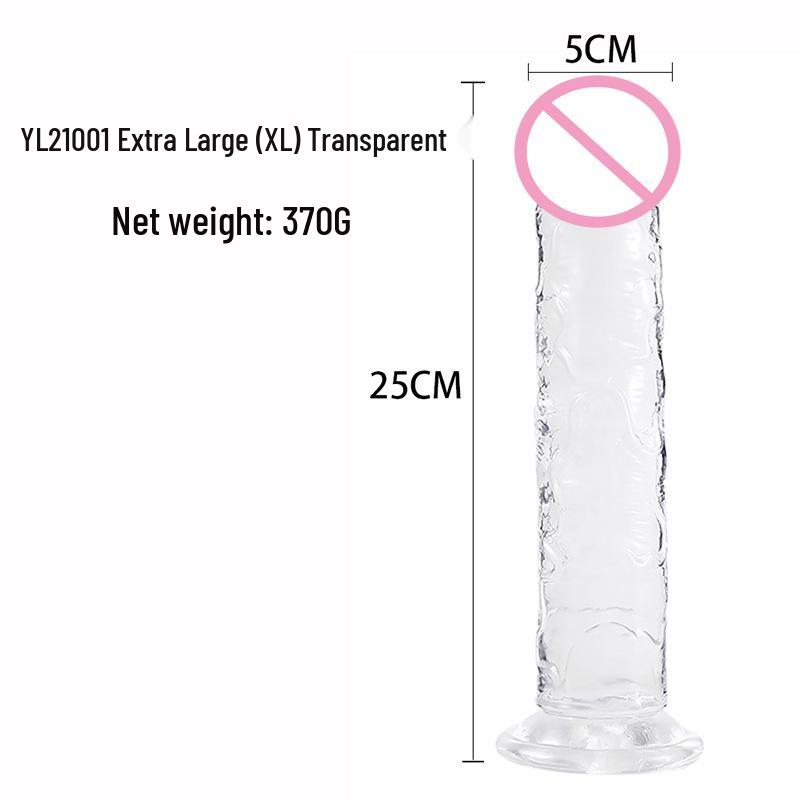 Large Crystal TPE Soft Eggless Dildo - Long-lasting Transparent Adult Pleasure Device