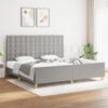 Vidaxl Bed Frame Without Mattress, Light Gray, 200X200 Cm, Upholstered