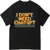 Schwangerschaft Unisex Kleidung Sommer Retro T-Shirt Ich brauche kein ChatGPT Meine Frau weiß alles Unisex und Unisex T-Shirts Lässig