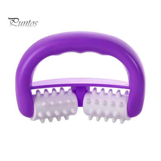 Массажер для глубоких тканей, антицеллюлитный массажер, эргономичный дизайн, легкий портативный неэлектрический роликовый массажер фиолетовый