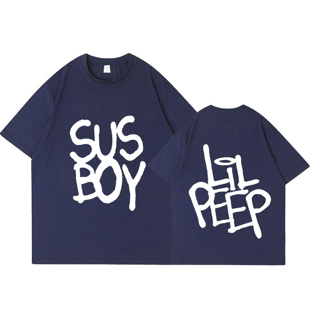 Hot Rapper Lil Peep Sus Boy Pink T Shirt Unisex Fashion Hip Hop Short Sleeve Tshirt High Quality Oversized Cotton Tee Shirthirts