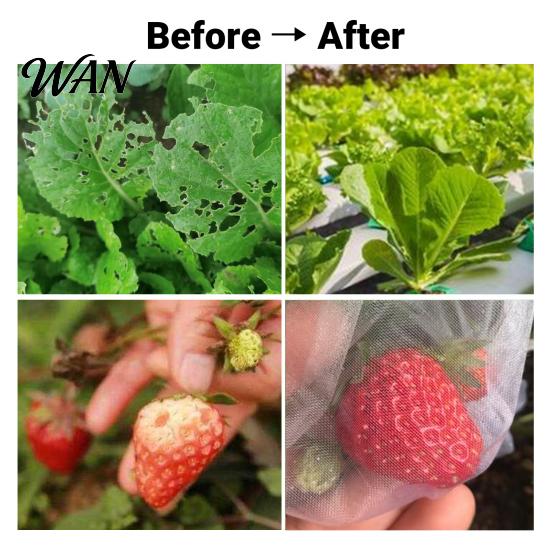 Rust-resistant Garden Hoops Netting Kit for Raised Beds, Fine Mesh Row Cover, Grow Tunnel Steel Core with Clips, Insect Barrier Greenhouse Vegetable