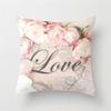 Rose Flower Cushion Cover Nordic Style Home Wedding Decoration Sofa Bed Car Pillowcase Pillow