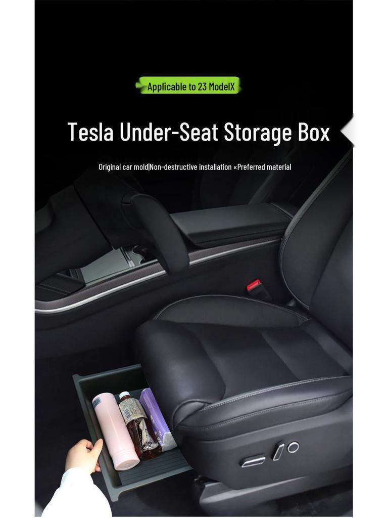 2023 Model X Under-Seat Storage Box Organizer