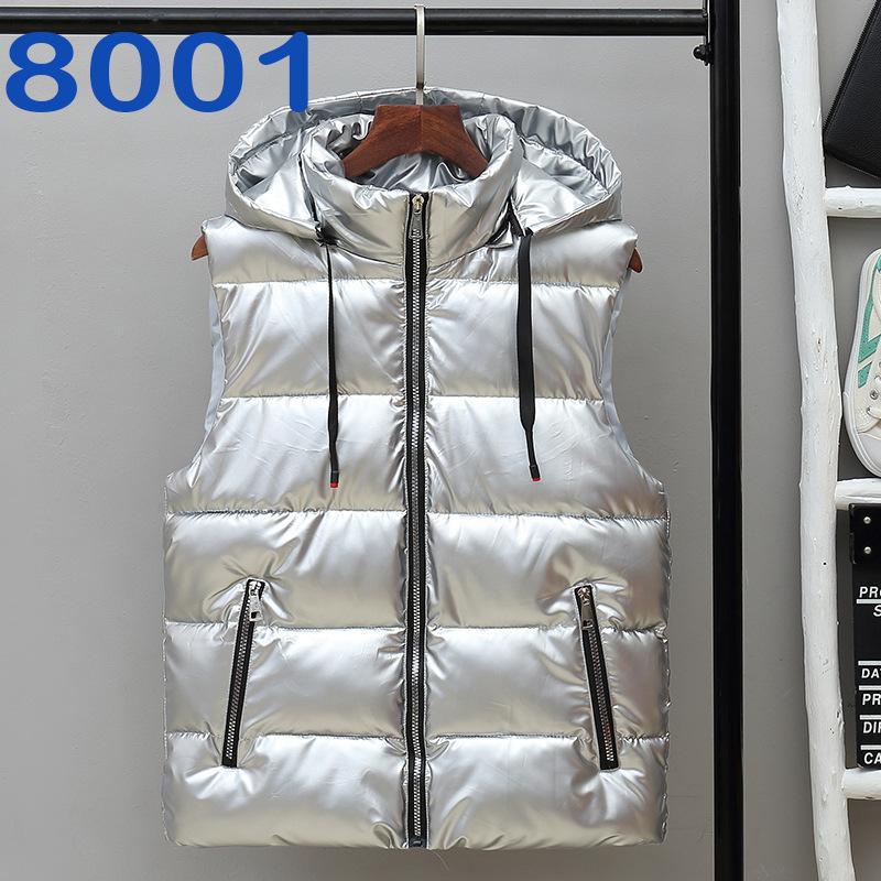 

Мужской жилет, Мужской жилет из пухового хлопка, Теплый жилет, Легкая майка-куртка, Модный для весны, осени и зимы L серебряный
