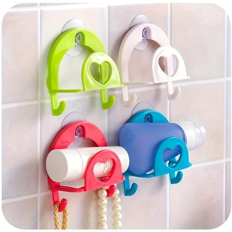 2pcs Plastic Dish Cloth & Sponge Holder with Suction Cup & Hooks - Kitchen Sink Organizer, Space-Saving Vertical Storage Rack
